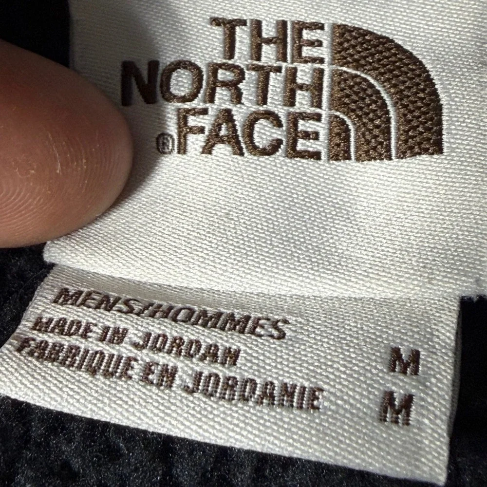 B- The North Face Mens Black Quarter Zip Fleece Pullover Jacket Size Medium